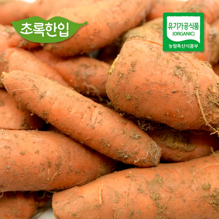 [초록한입] 국내산 유기농 당근 3kg
